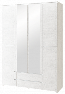 Шкаф для одежды 4х-дверный с зеркалом и ящиками 15