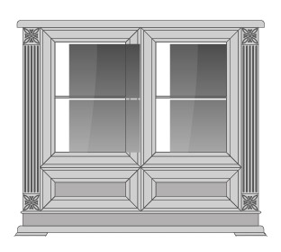 Шкаф-тумба с витриной ШТВ-1-1