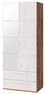 Шкаф для одежды 2х-дверный с зеркалом и ящиками 9