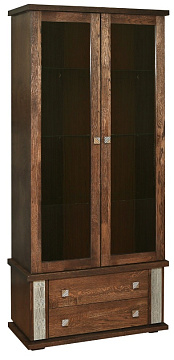 Шкаф с витриной П 343.12Ш