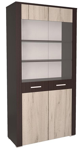 Шкаф двойной с витриной   КЛ-3-1