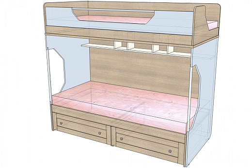 Кровать двухъярусная 7