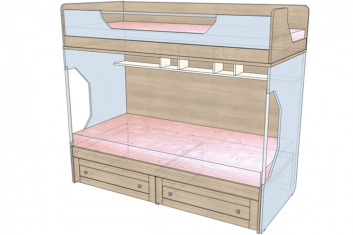 Кровать двухъярусная   7