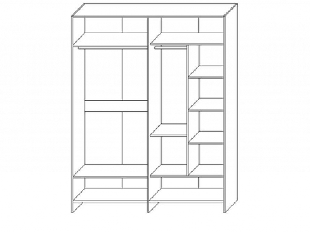 Шкаф для одежды 4Д   КМК 0965.1