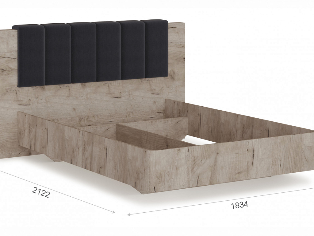 Кровать МИ 140х200 без ламелей   