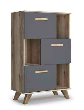 Шкаф низкий с нишами 