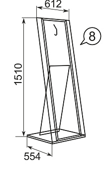 Зеркало напольное 8