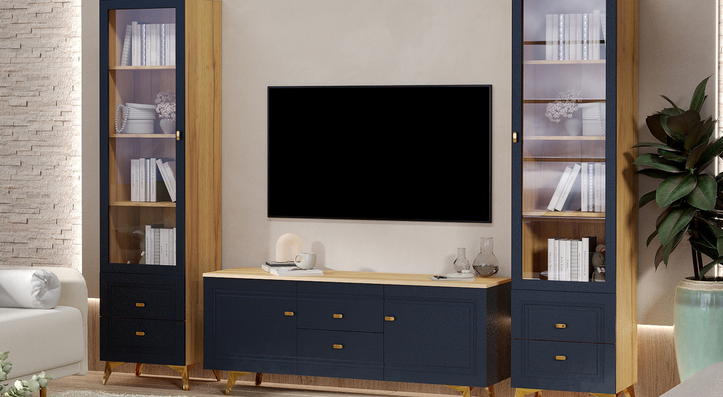 Вега Сапфир Темно-синий софт