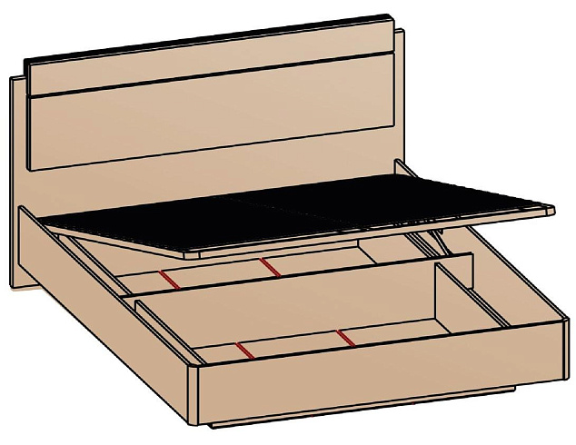 Кровать с подъемным механизмом 140х200   КРП-8-16-14