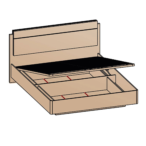 Кровать с подъемным механизмом 160х200   КРП-8-16-16