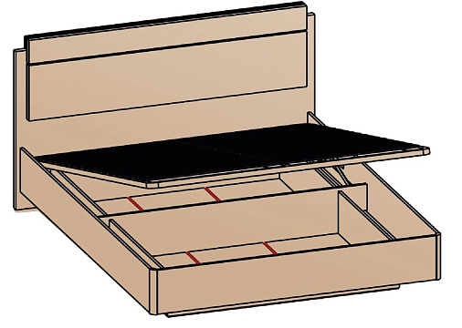 Кровать с подъемным механизмом 180х200 КРП-8-16-18