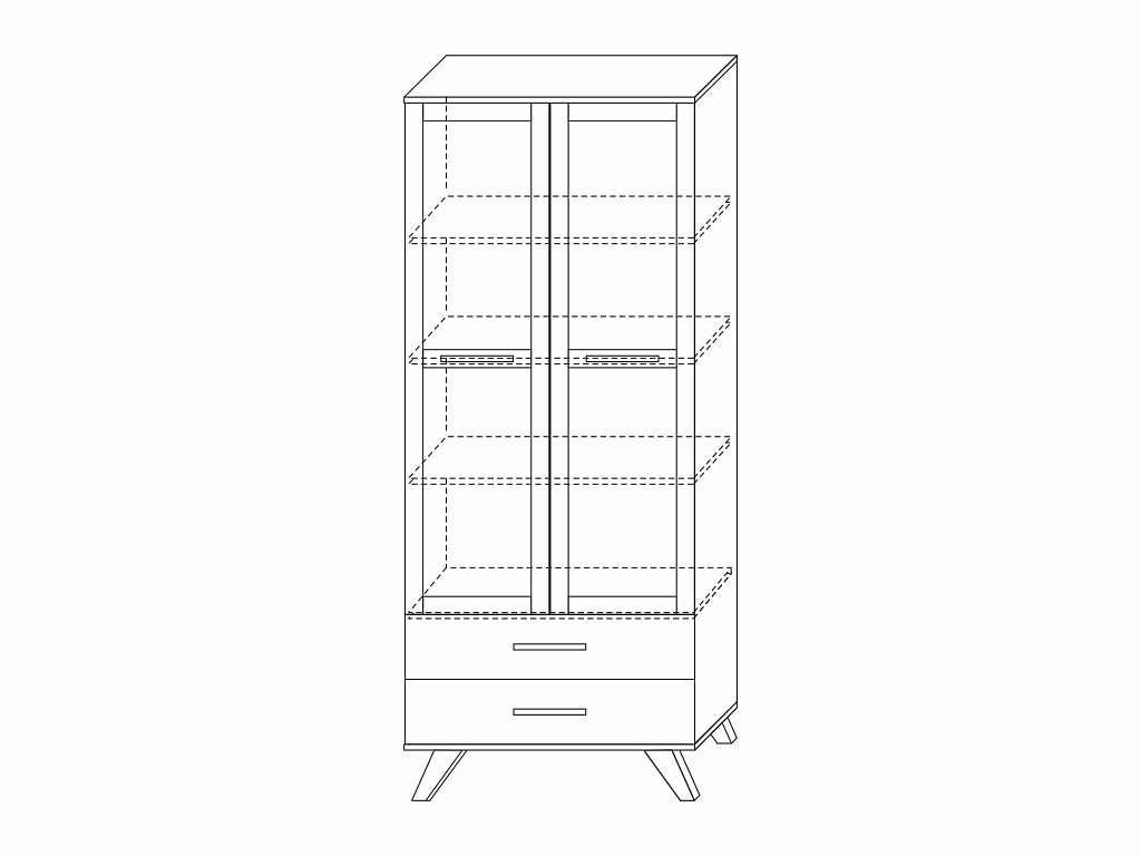 Шкаф-витрина 800   