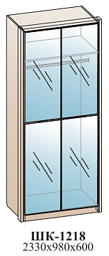 Шкаф для одежды (зеркало фацет) ШК-1218