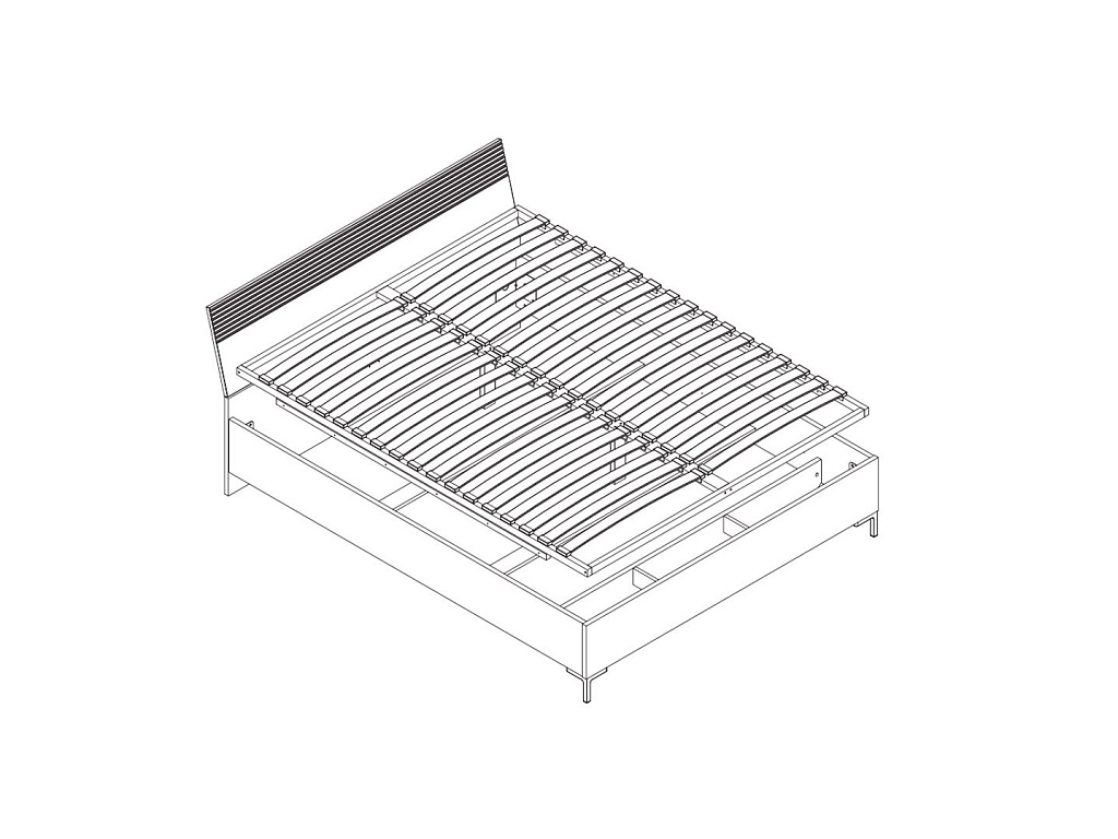 Кровать c гибким основанием  Domenica LOZ160х200