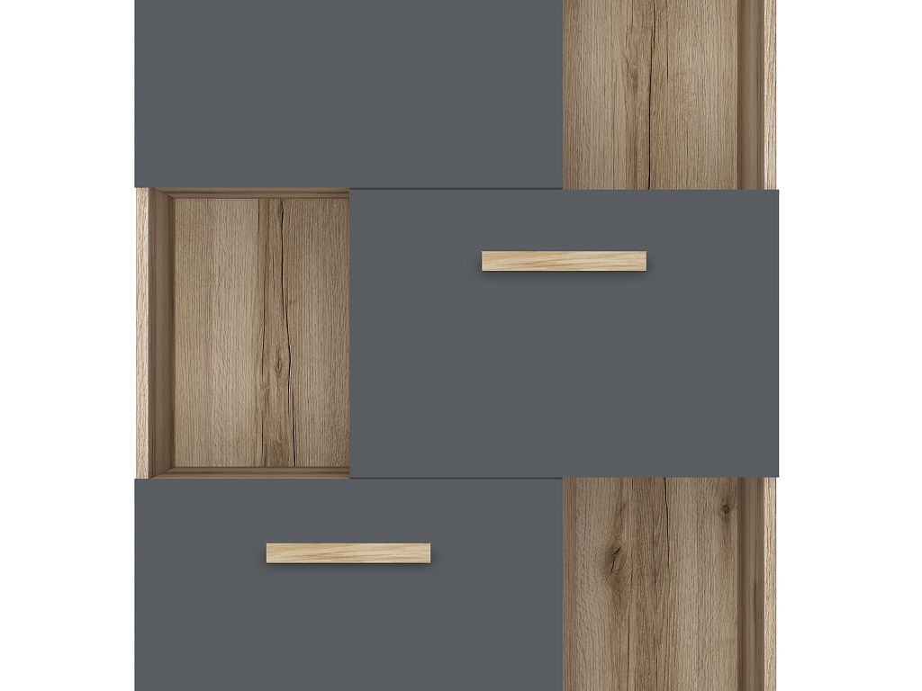 Шкаф низкий с нишами   