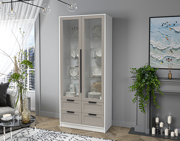 Шкаф с витриной   КТ-ШВ2