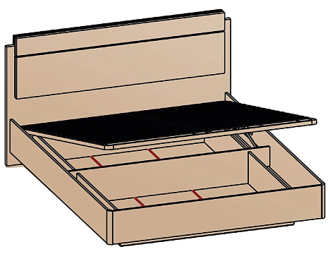 Кровать с подъемным механизмом 180х200 КРП-8-16-18