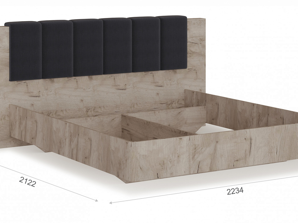 Кровать МИ 180х200 без ламелей   