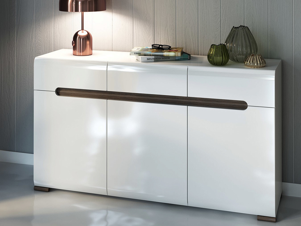 Тумба  Azteca Белая KOM3D3S/8/15