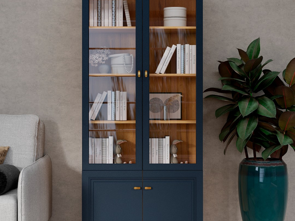 Пенал-витрина 2-дв   