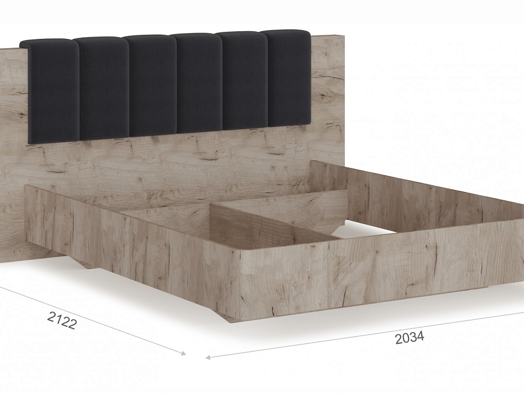 Кровать МИ 160х200 без ламелей   