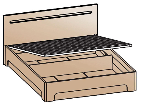 Кровать с подъемным механизмом 140х200 КРП-2002
