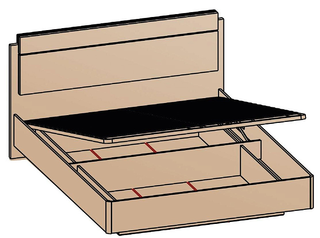 Кровать с подъемным механизмом 140х200   КРП-8-16-14