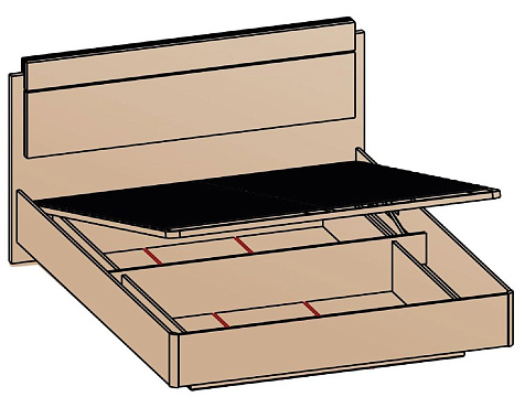 Кровать с подъемным механизмом 180х200 КРП-8-16-18