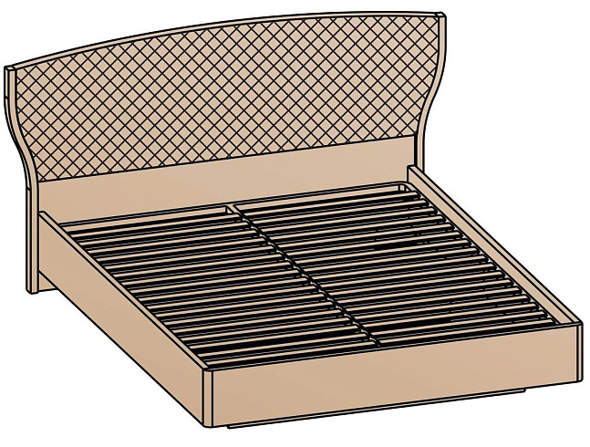 Кровать 160х200 (основание 16 мм)   КР-20-16-16