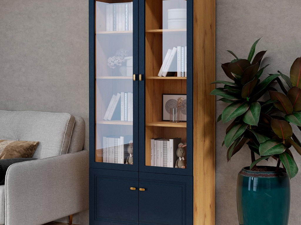 Пенал-витрина 2-дв   