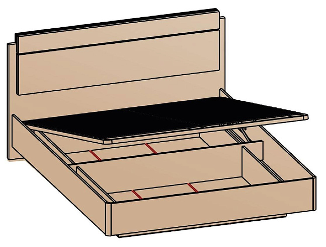 Кровать с подъемным механизмом 120х200   КРП-8-16-12