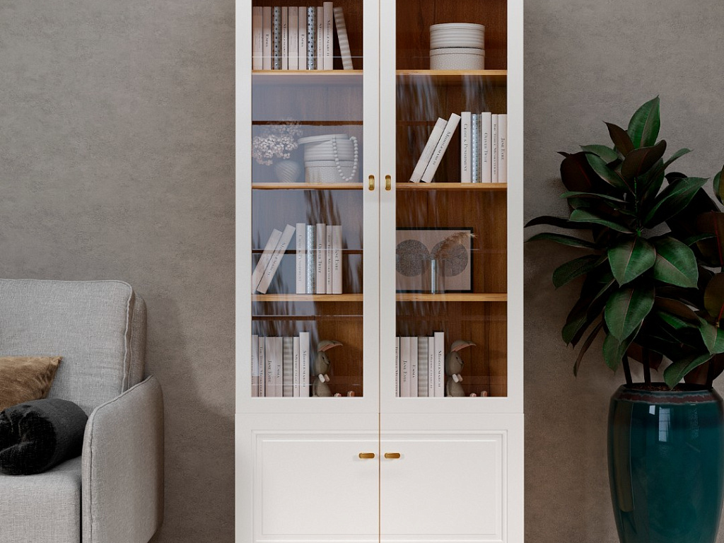 Пенал-витрина 2-дв   