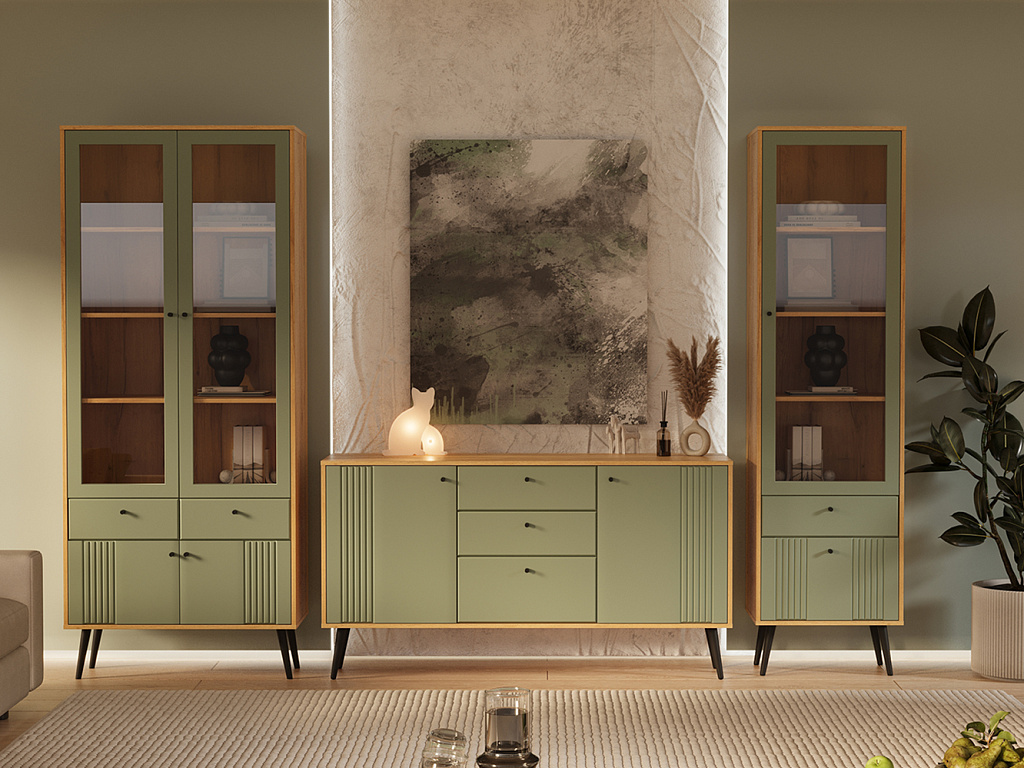 Пенал-витрина 2-дв   