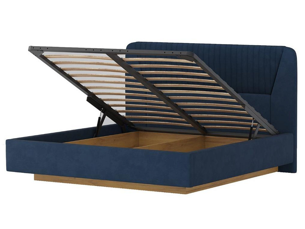 Кровать 11М2 с подъемным механизмом 1600 Микровелюр Catania Dark blue   