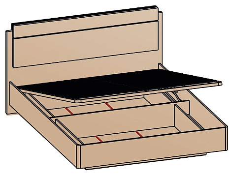 Кровать с подъемным механизмом 120х200 КРП-8-16-12