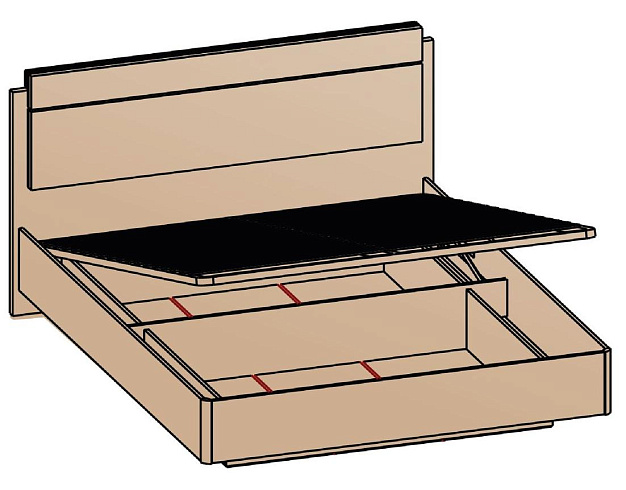 Кровать с подъемным механизмом 140х200   КРП-8-16-14