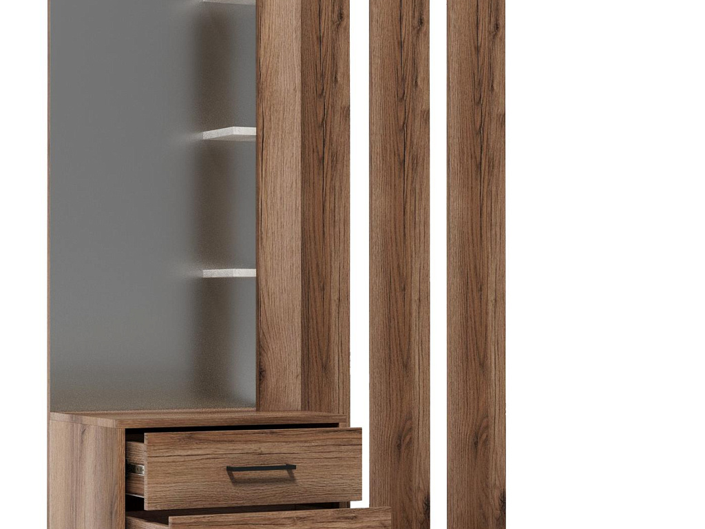 Вешалка с зеркалом (Дуб делано)   00-00099040