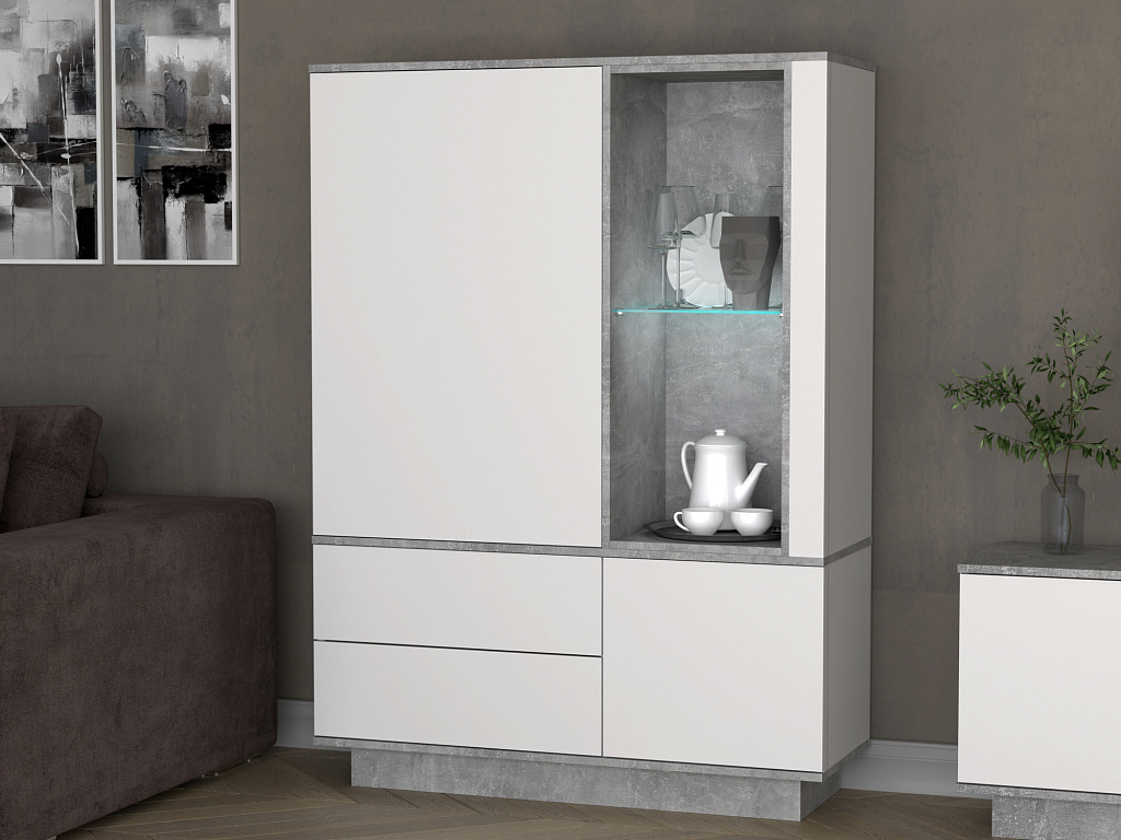 Шкаф комбинированный c подсветкой   QZ-ШК2