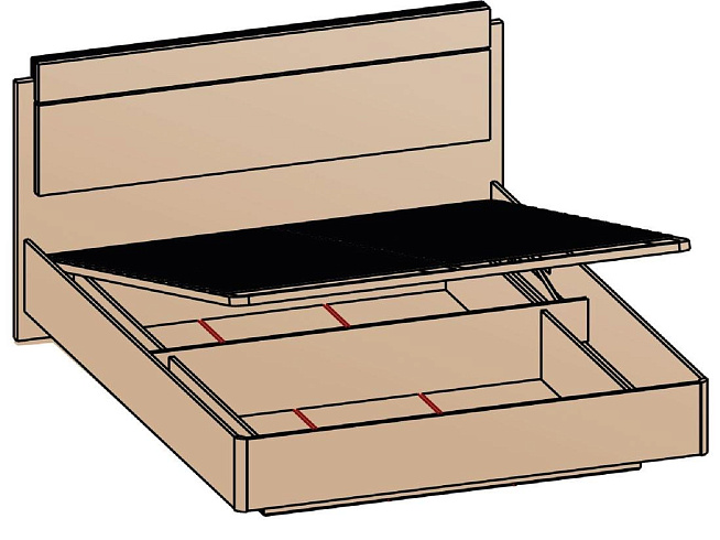 Кровать с подъемным механизмом 160х200   КР-8-16-16