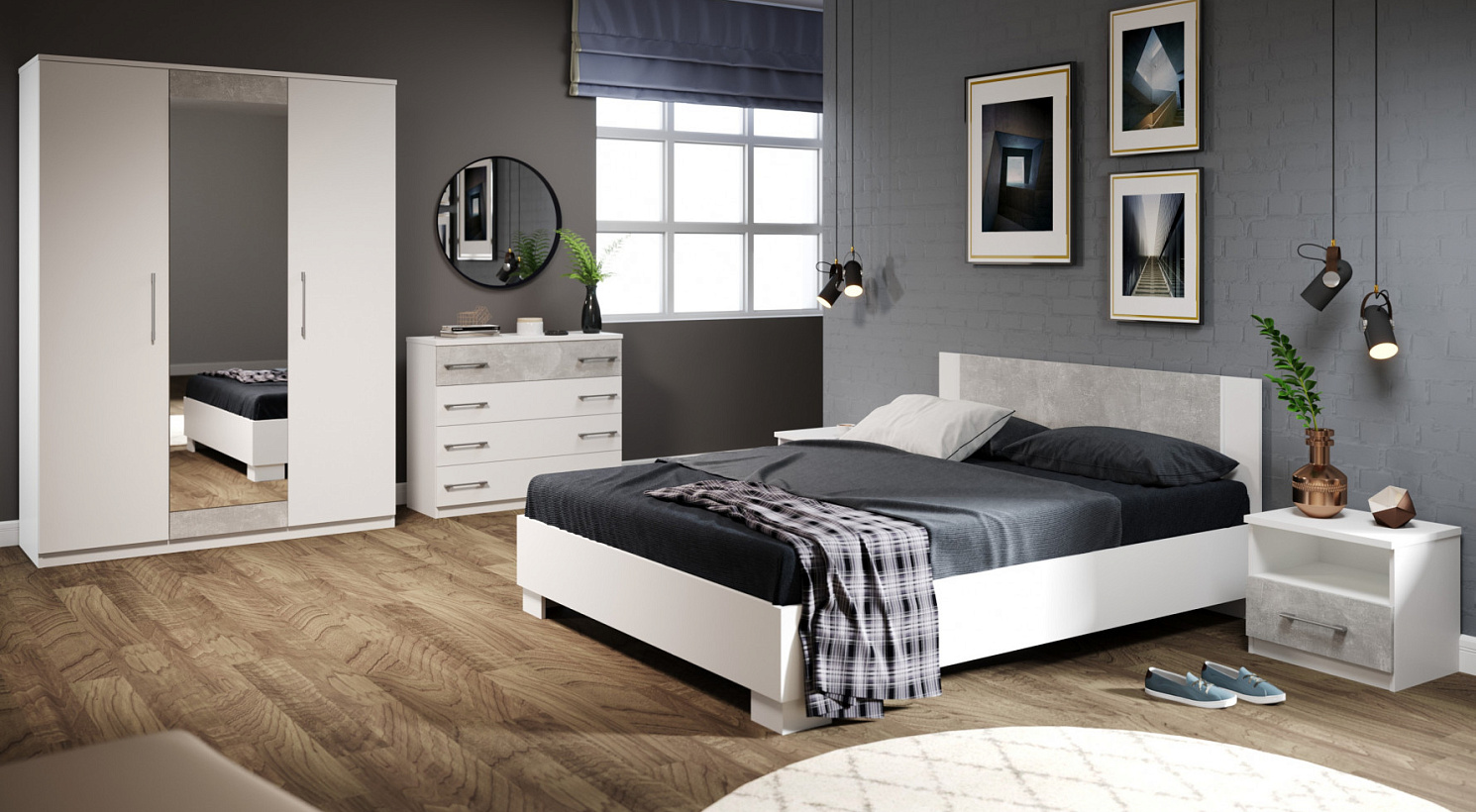 Аврора Белый/Ателье светлый