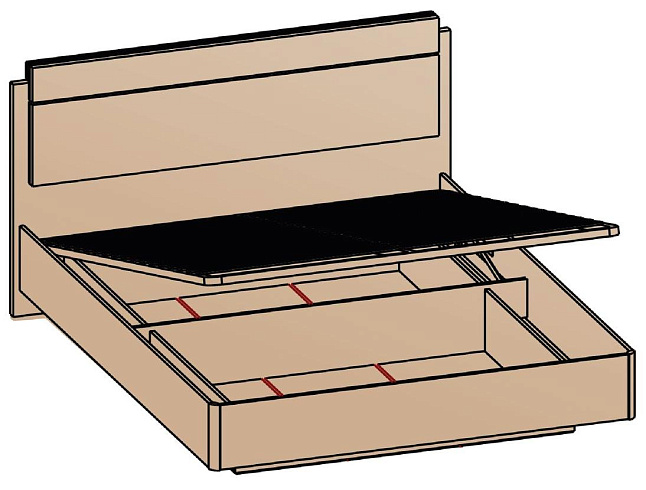 Кровать с подъемным механизмом 120х200   КРП-8-16-12