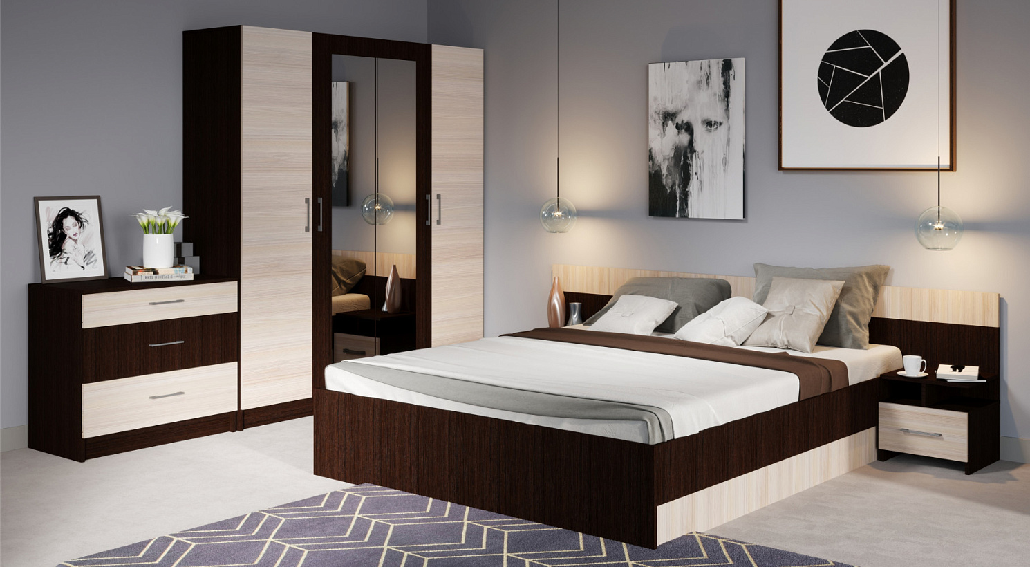 Алена Венге/Дуб молочный