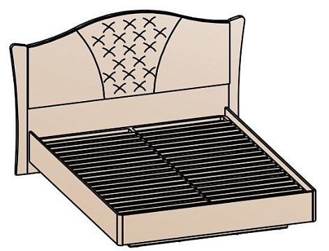 Кровать с подъемным механизмом 1600 (основание 16 мм) КРП-22-16-16