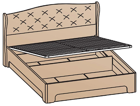 Кровать с подъемным механизмом 180х200 КРП-1704