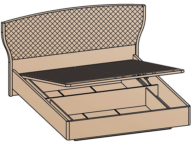 Кровать с подъемным механизмом 180х200 (основание 16 мм)   КРП-20-16-18
