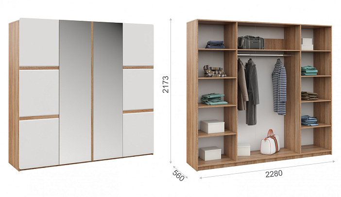 Распашной шкаф 4дв.    