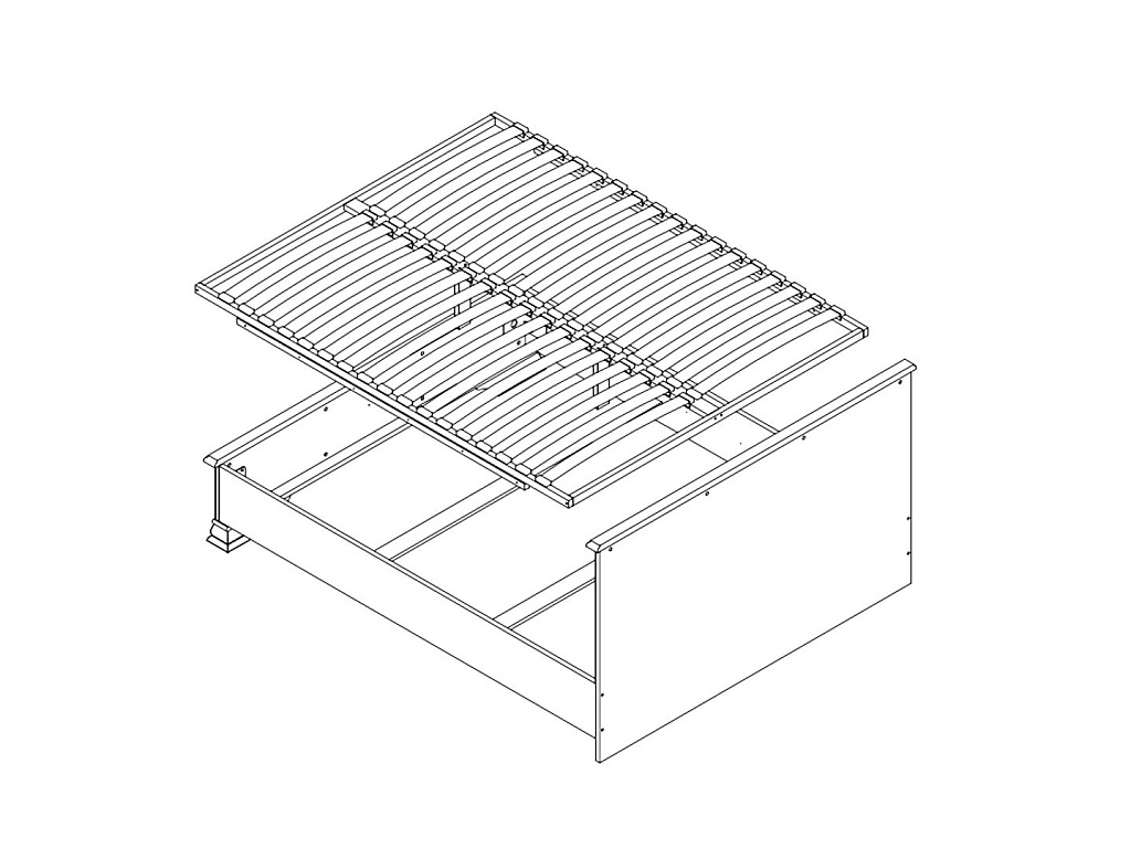Кровать c гибким основанием  Stylius LOZ160х200