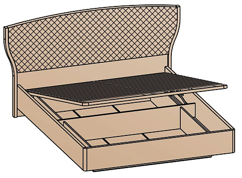 Кровать с подъемным механизмом 140х200 (основание 16 мм) КРП-20-16-14