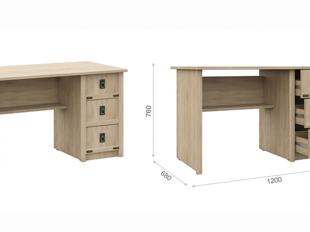 Стол письменный 3ящ   