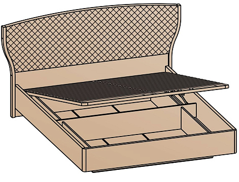 Кровать с подъемным механизмом 160х200 (основание 32 мм) КРП-20-32-16